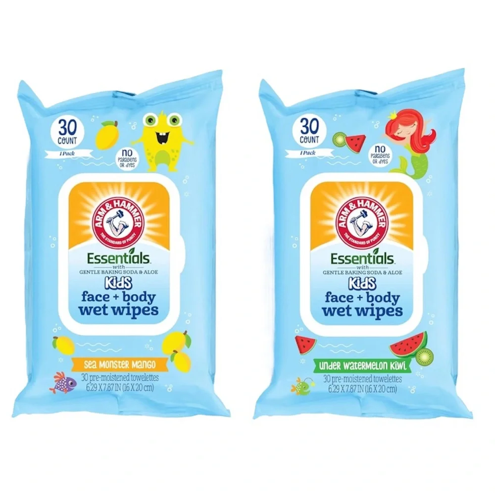 Arm & Hammer Face + Body Wet Wipes - 30ct. Watermelon Kiwi or Mango 🆕 - Picture 1 of 7